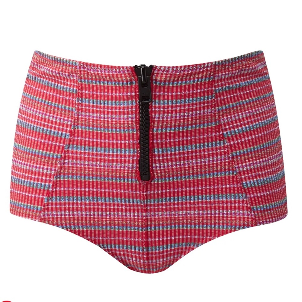 NWOT Lisa Marie Fernandez the goldwyn high-waist zip bikini bottom